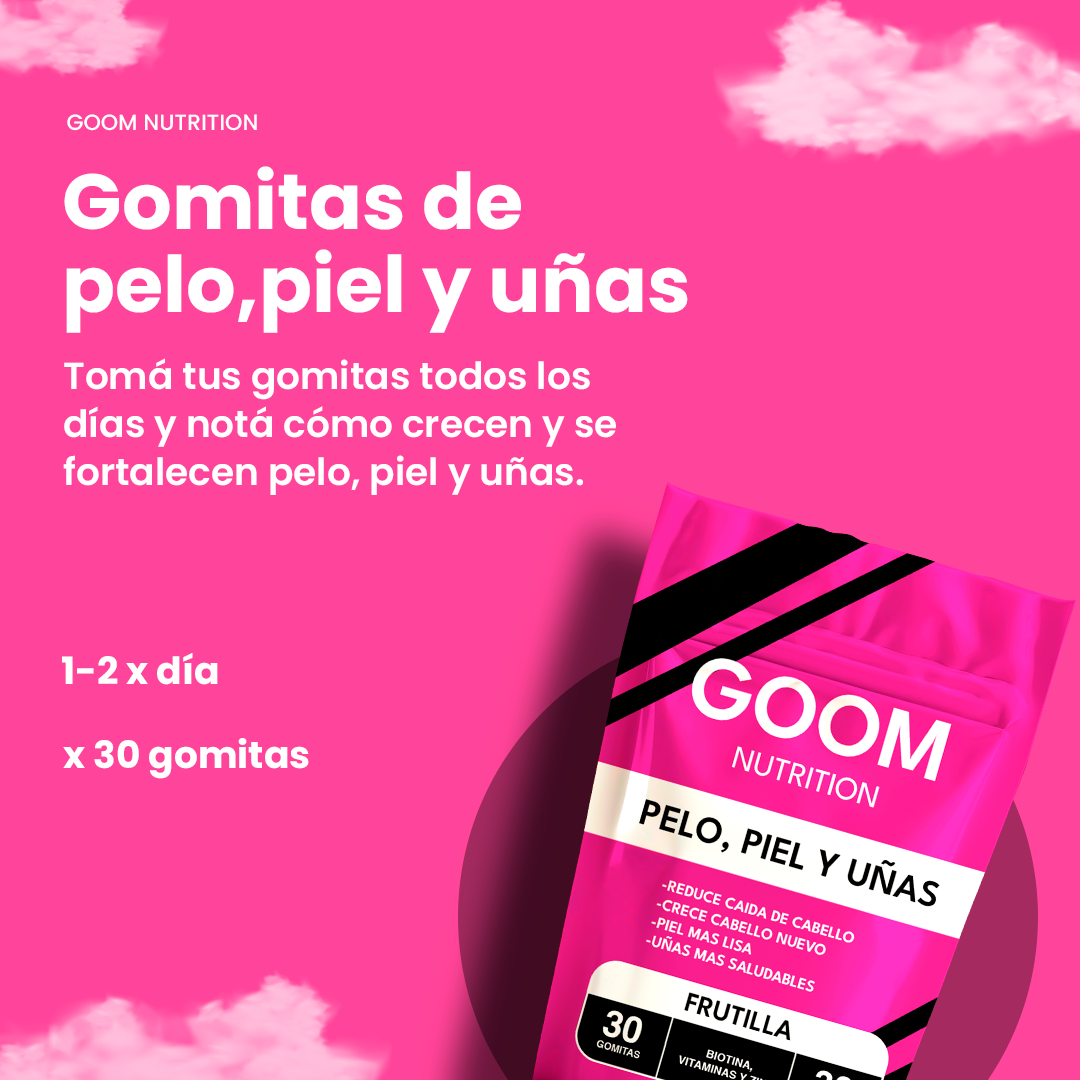 Gomitas Hair Skin Nails | Ayuda a reducir la caída, favorece el crecimiento, piel y uñas mas saludables