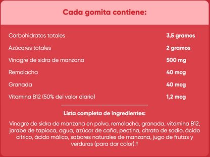 Gomitas Vinagre de Sidra de Manzana | Menos Hinchazón, Más Confianza