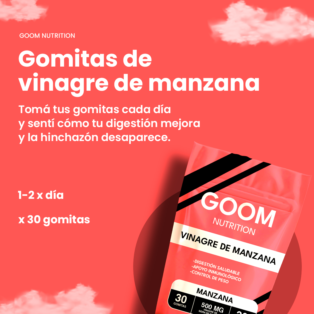 Gomitas Vinagre de Sidra de Manzana | Menos Hinchazón, Más Confianza