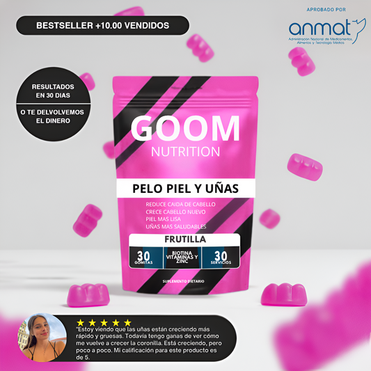 Gomitas Hair Skin Nails | Ayuda a reducir la caída, favorece el crecimiento, piel y uñas mas saludables