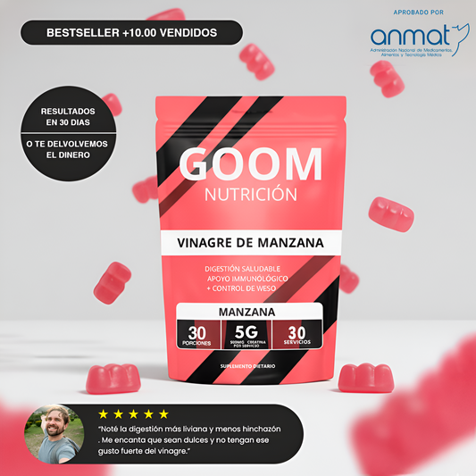 Gomitas Vinagre de Sidra de Manzana | Menos Hinchazón, Más Confianza
